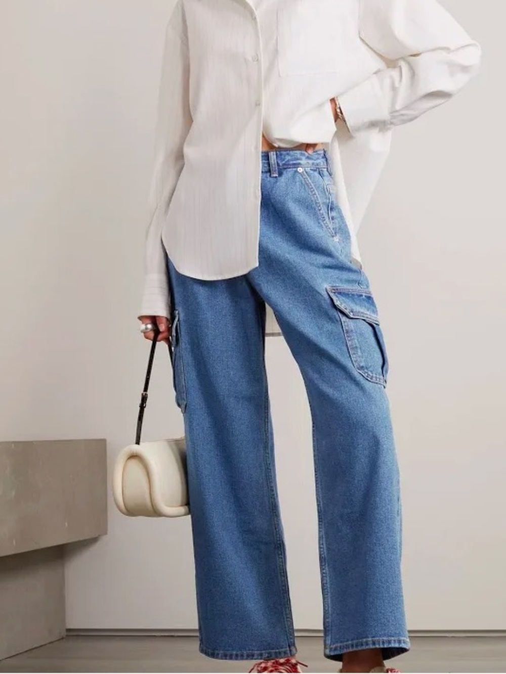 NWT The Frankie Shop Kai Cargo High-Rise Wide Leg Pants Size XS